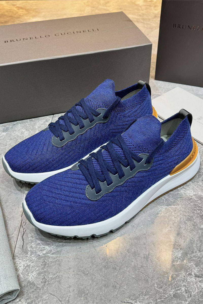 Designer Мужские кроссовки knitted - Blue