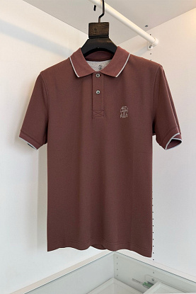 Мужское поло Premium - Brown