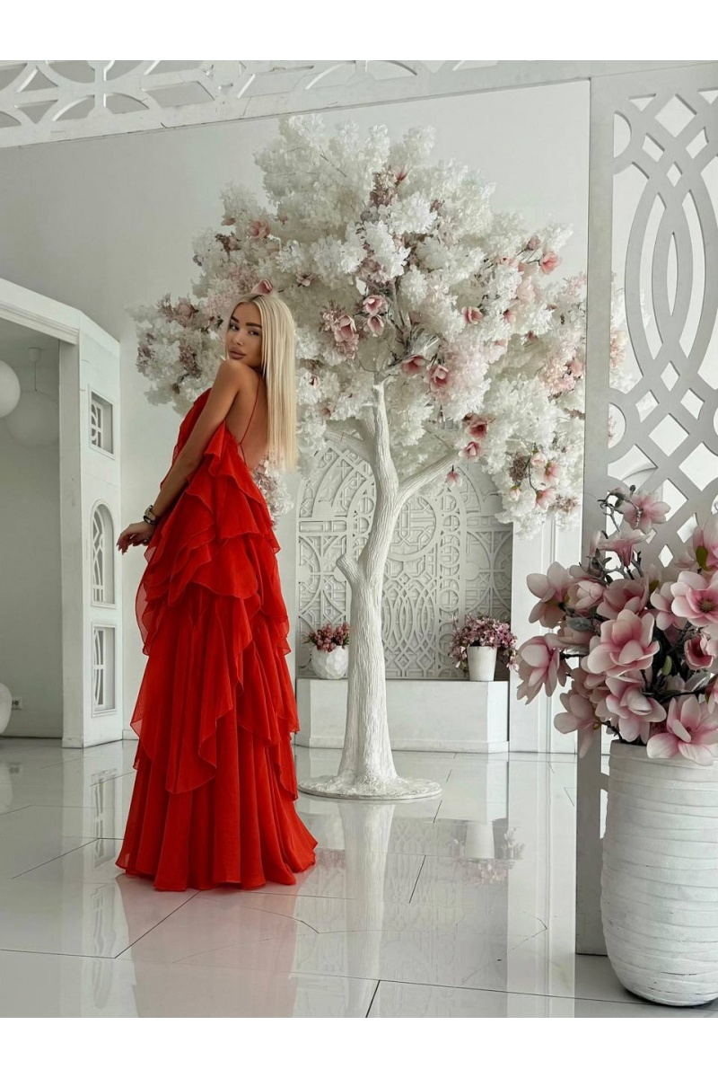 Zimmermann Женское воздушное платье красного цвета Zimmermann