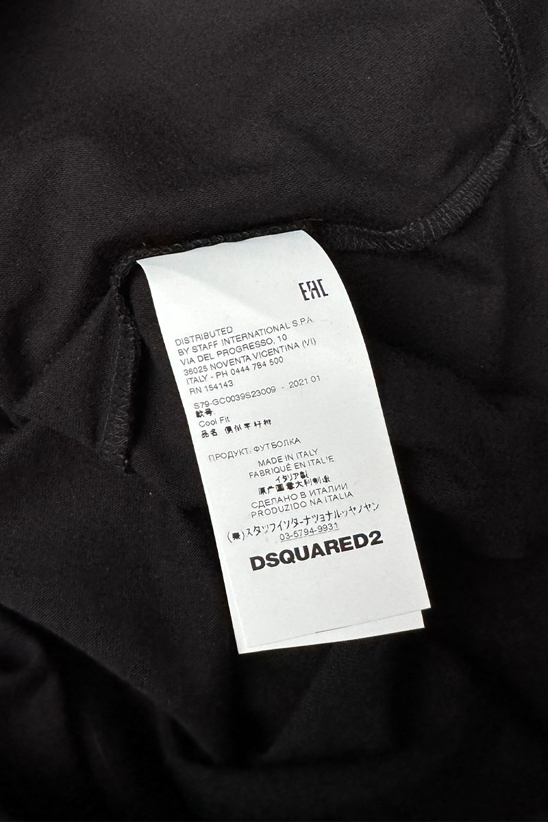 Dsquared2 Чёрная оверсайз футболка