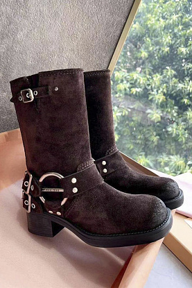Женские замшевые сапоги Ankle Premium