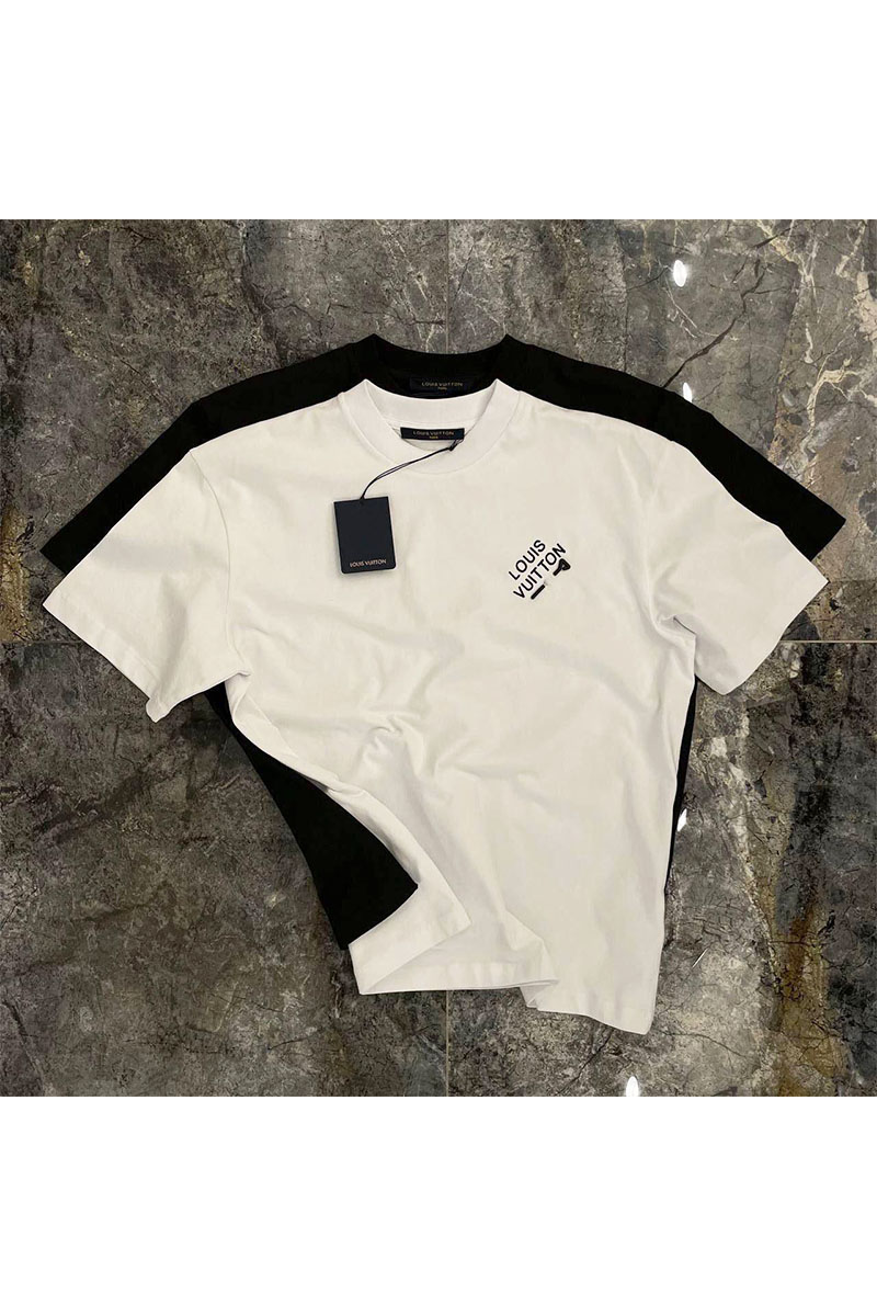 Lоuis Vuittоn Мужская брендовая футболка белая цвета