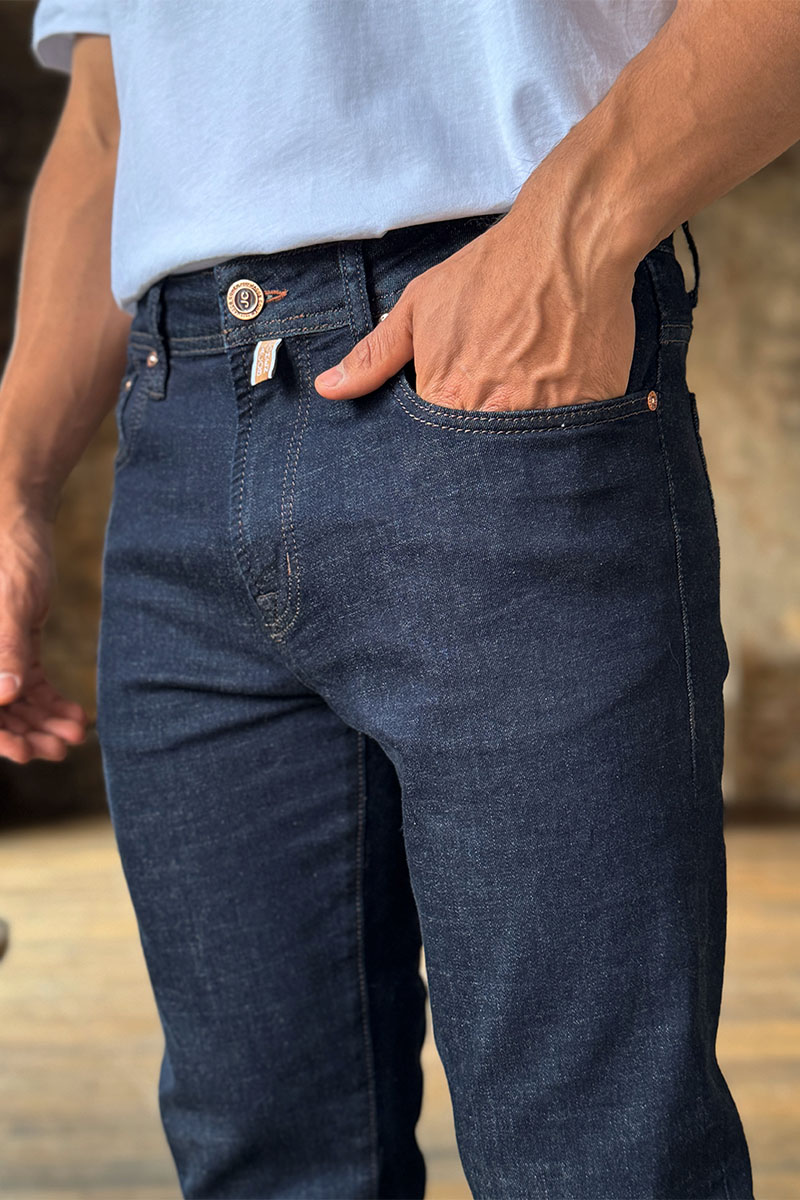 Jacob Cohen Мужские тёмно-синие джинсы 