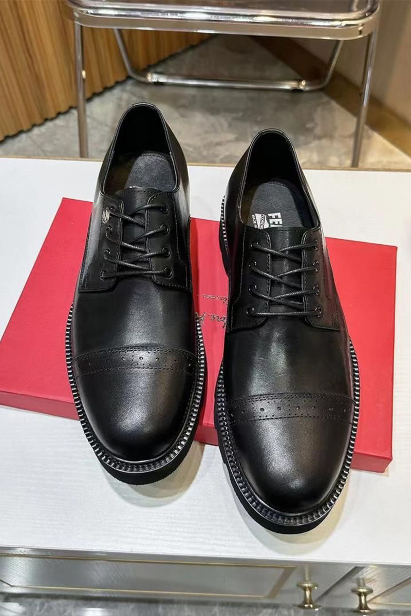 Salvatore Ferragamo Мужские кожаные ботинки 