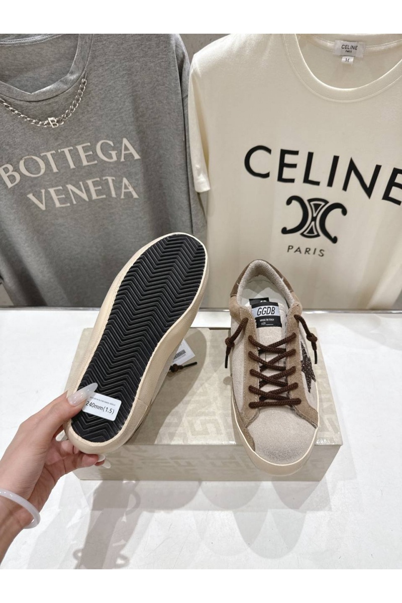 Designer Clothing Женские кожаные кроссовки Golden Goose Super Star premium