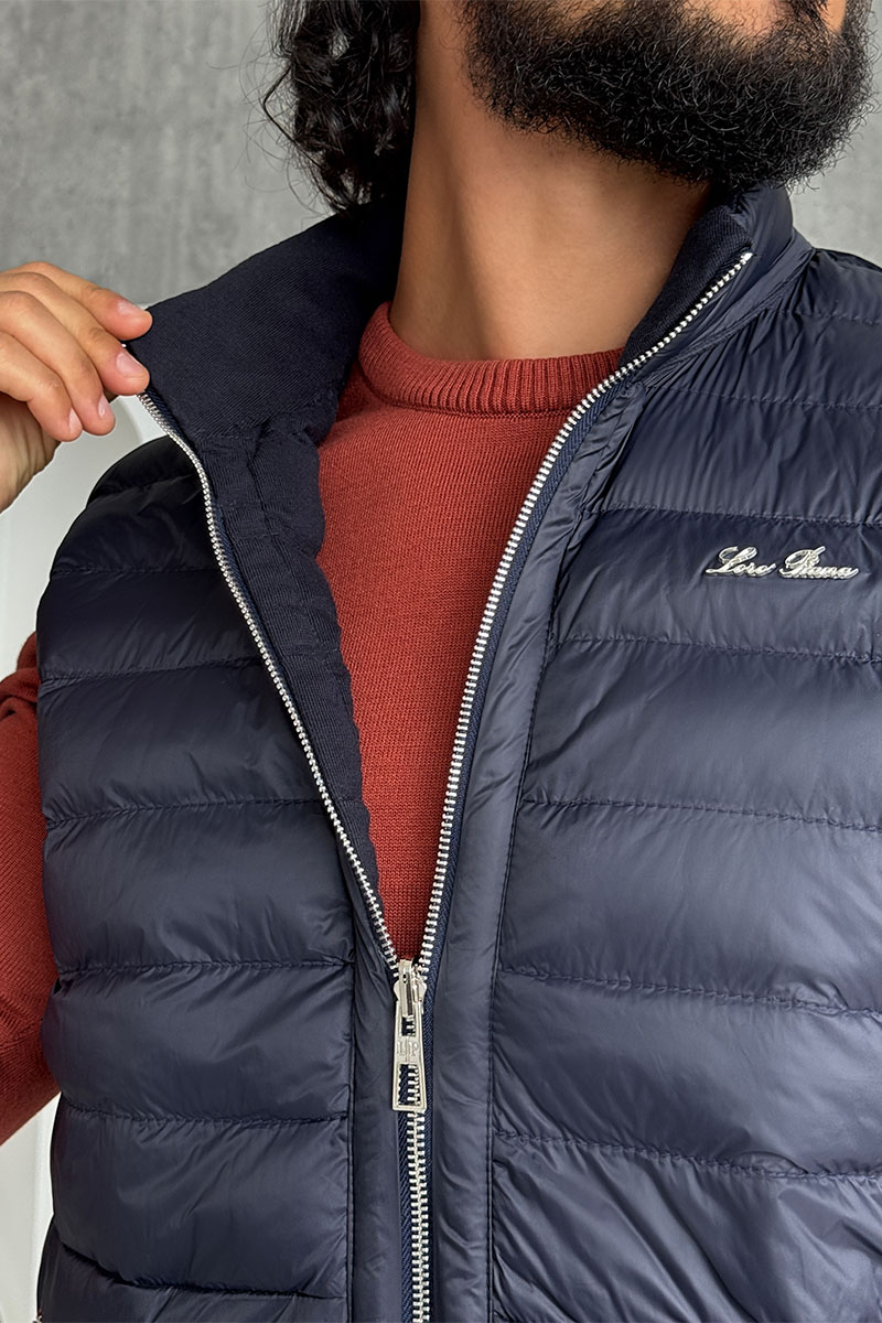Loro Piana Тёмно-синий двусторонний жилет