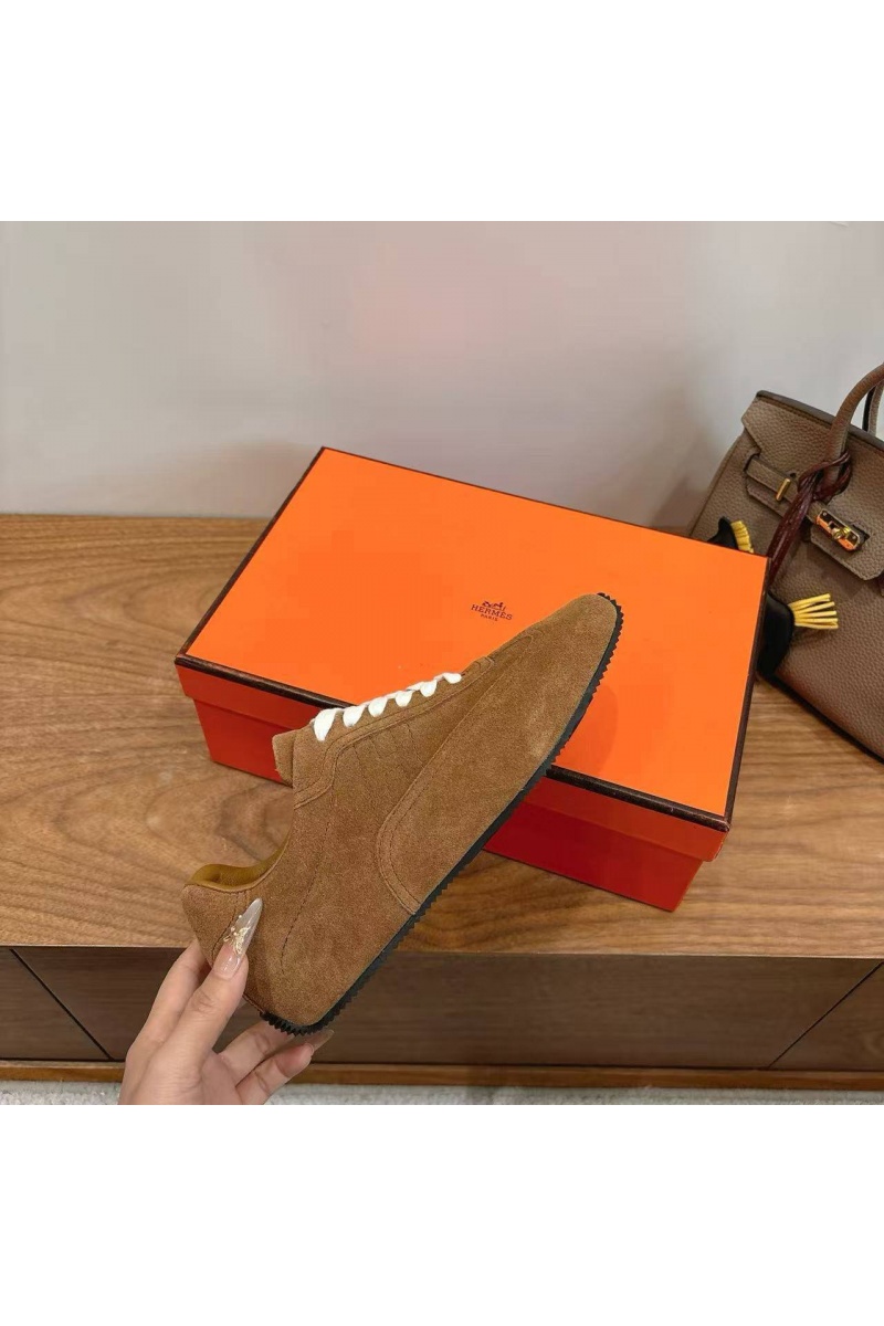 Hermes Женские замшевые кроссовки Master Tenis Master premium