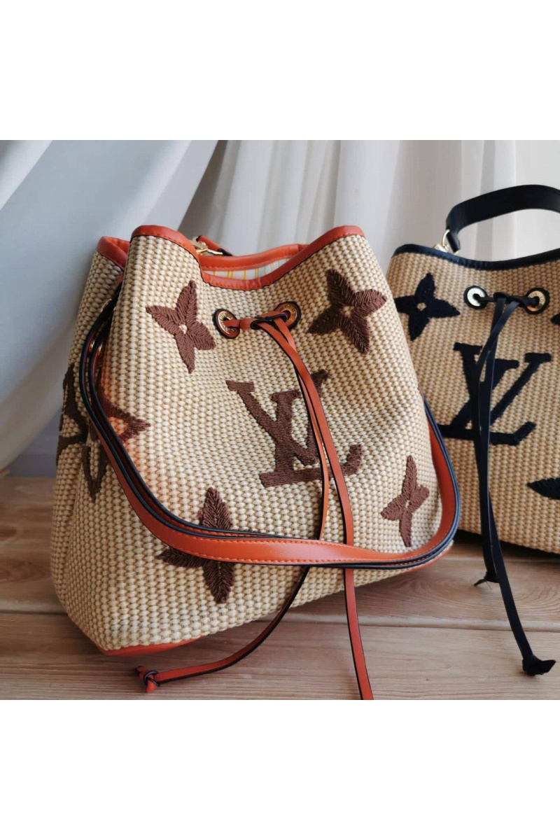 Lоuis Vuittоn Женская сумка NeoNoe Handbag Monogram Raffia MM 26x26x17.5 см