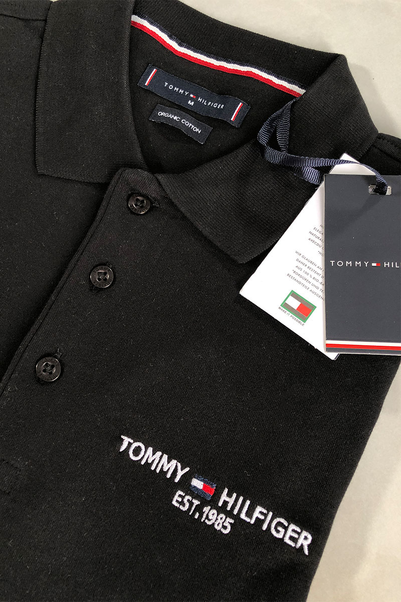Tommy Hilfiger Чёрное мужское поло est.1985