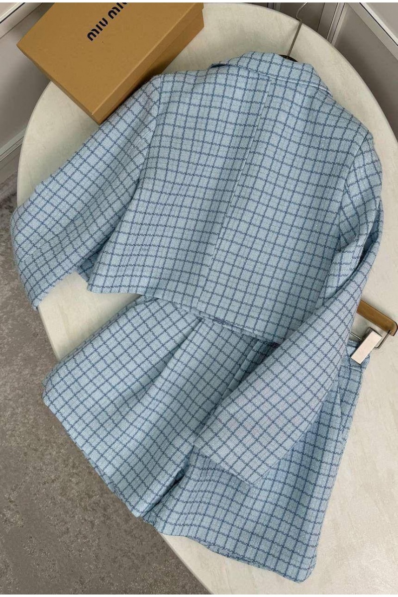 MIU MIU Женский костюм в клетку premium - Blue