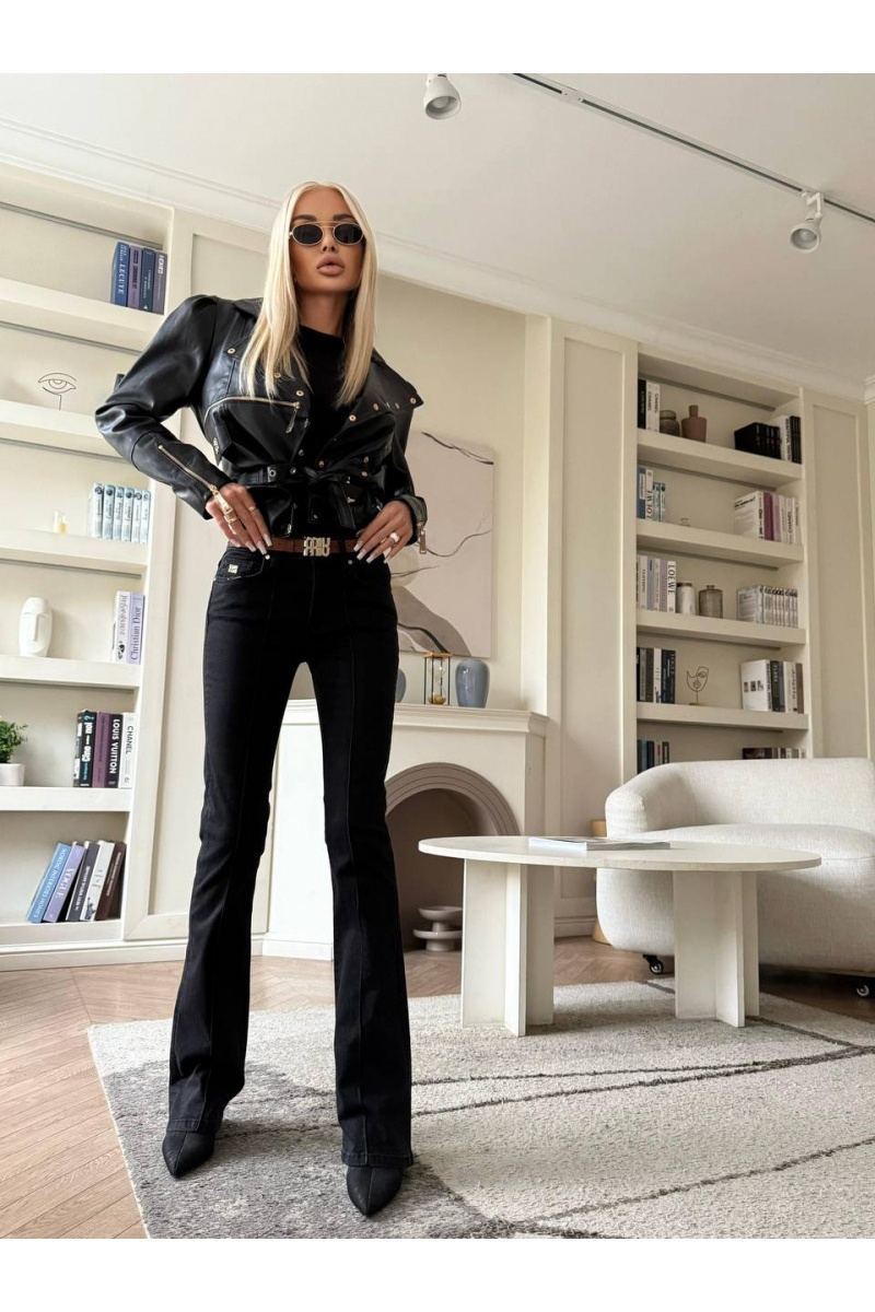 MIU MIU Женские джинсы клёш Premium - Black