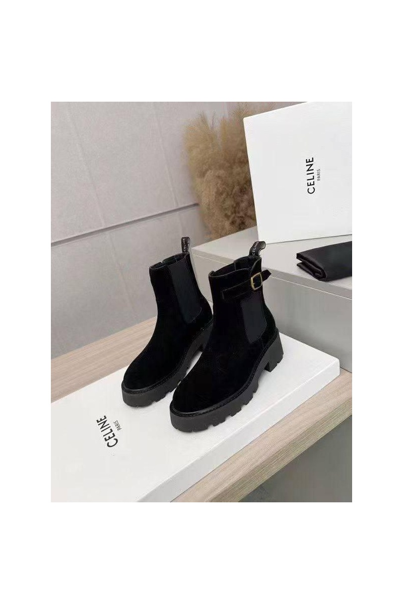 Celine Женские замшевые сапоги premium - Black
