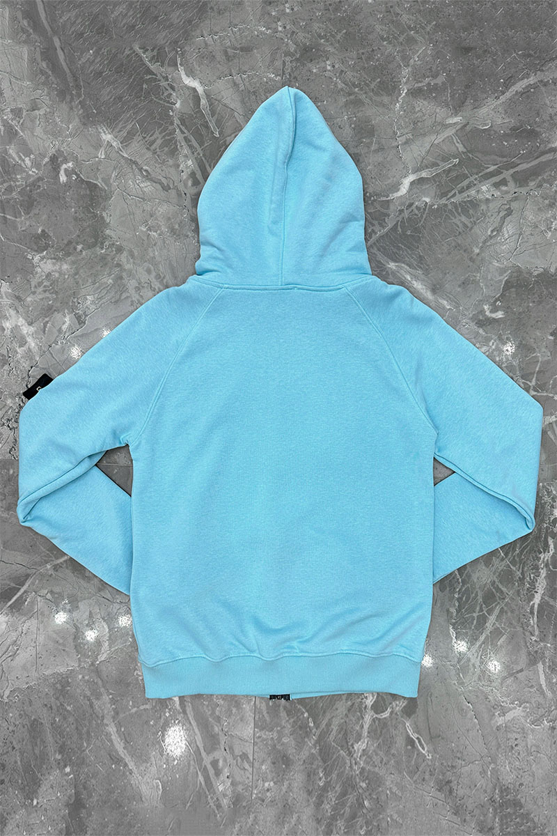 Stone Island Голубая кофта на молнии compass-patch 