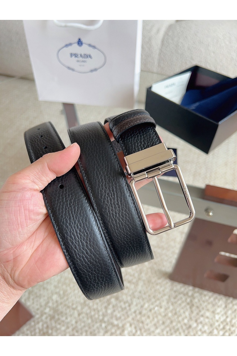 Prada Двусторонний кожаный ремень premium