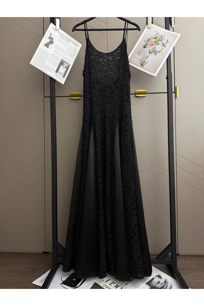 Schiaparelli Женское чёрное платье на бретельках premium