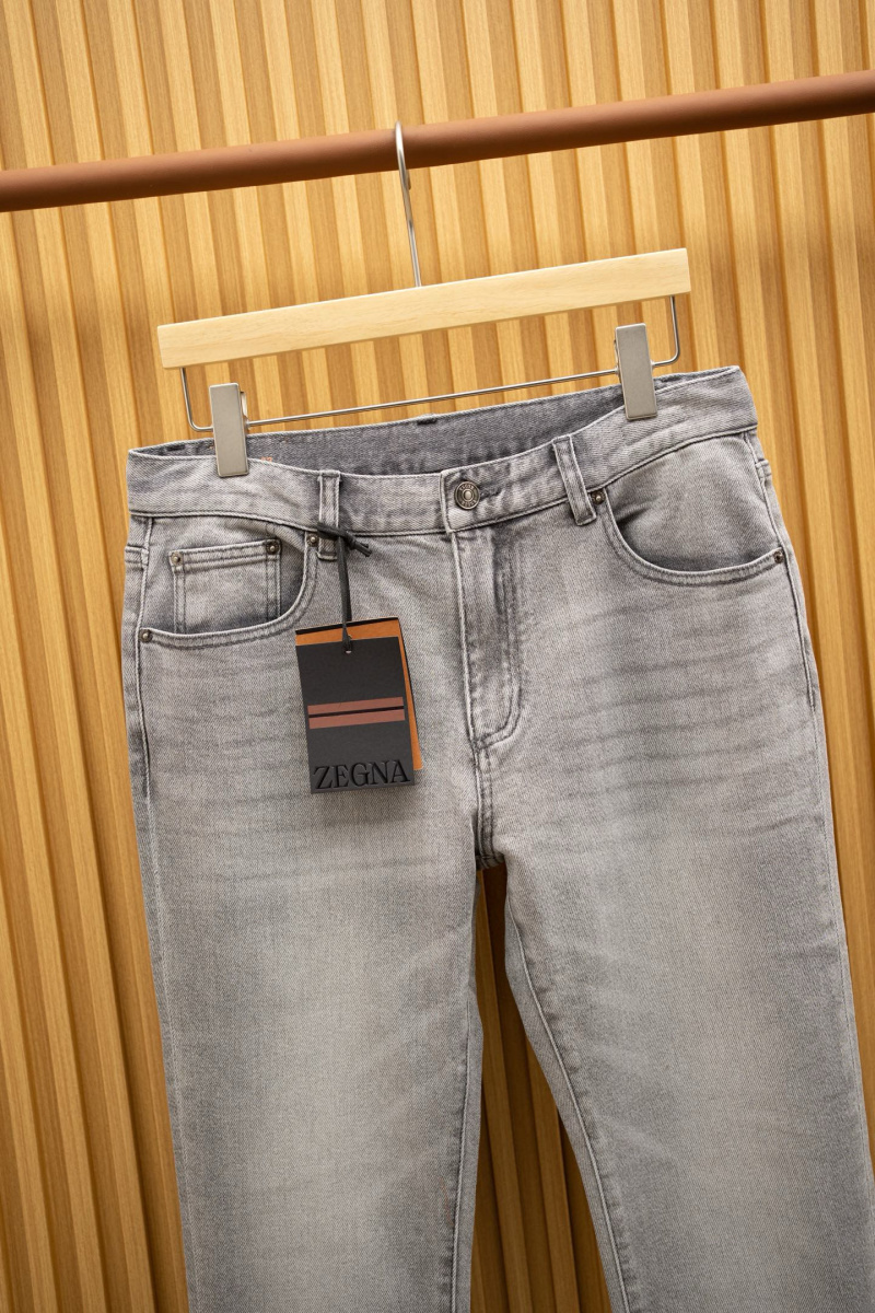 Zegna Мужские джинсы серого цвета Premium