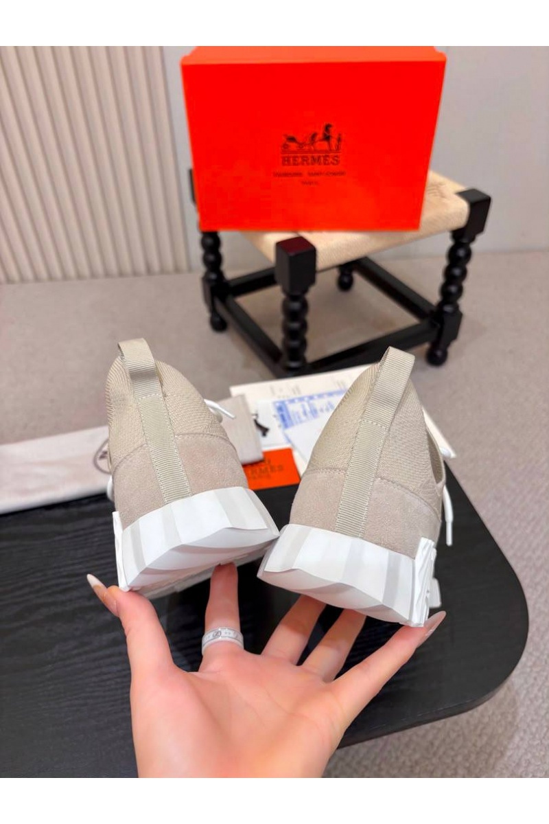 Hermes Текстильные кроссовки lift slip-on