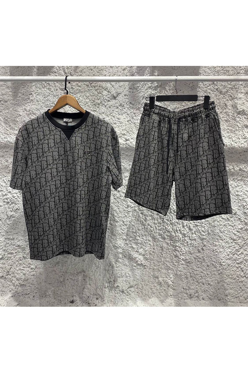 Dior Мужские шорты Oblique - Grey / Black