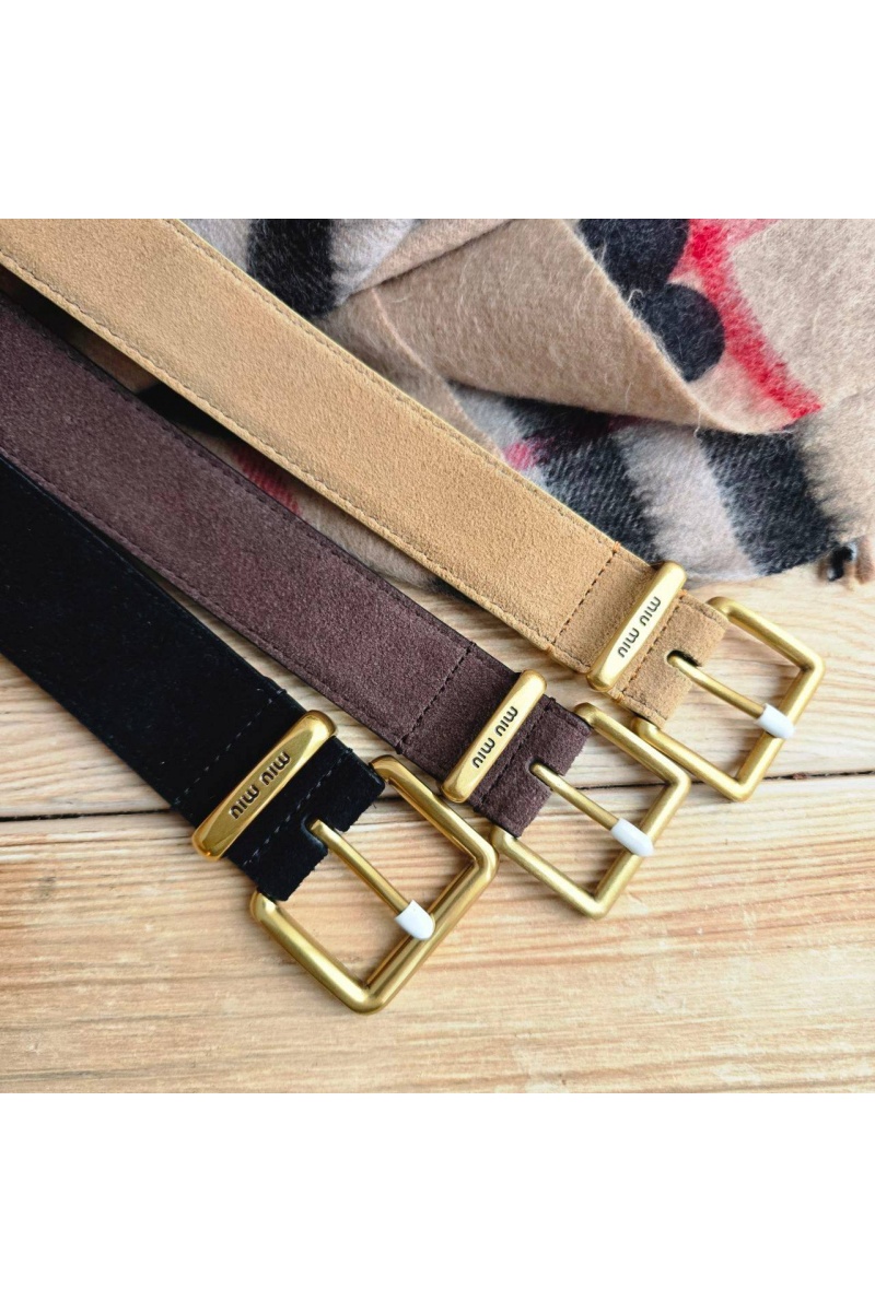 MIU MIU Замшевый ремень 