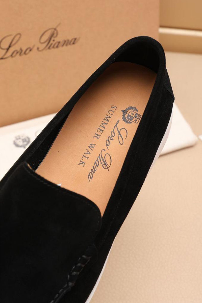 Loro Piana Мужские замшевые лоферы Summer Walk