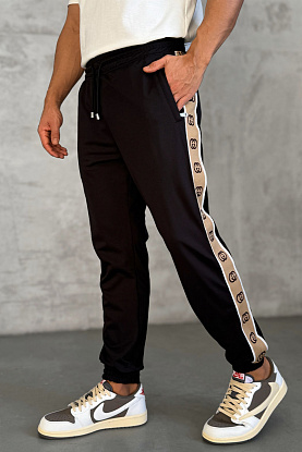 Мужские штаны Technical taped logo - Black