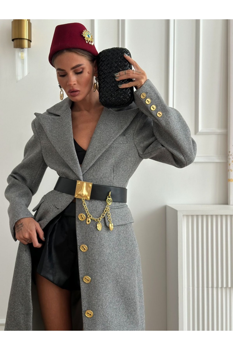 Schiaparelli Женское пальто серого цвета 