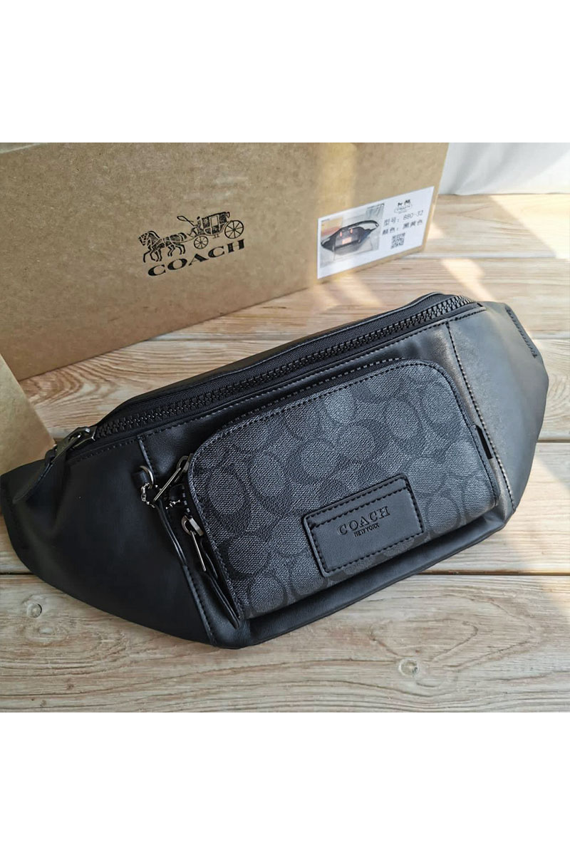 Coach Кожаная сумка на пояс Coach Track - Black*