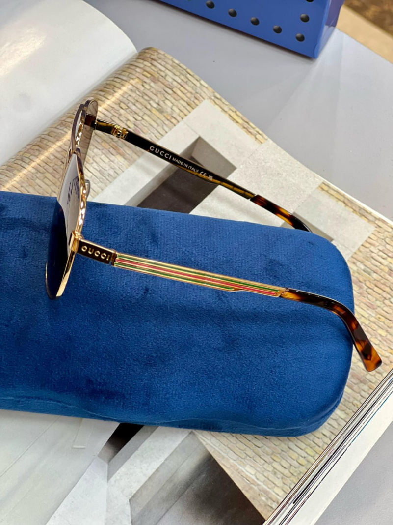 Gucci Брендовые солнцезащитные очки авиаторы 