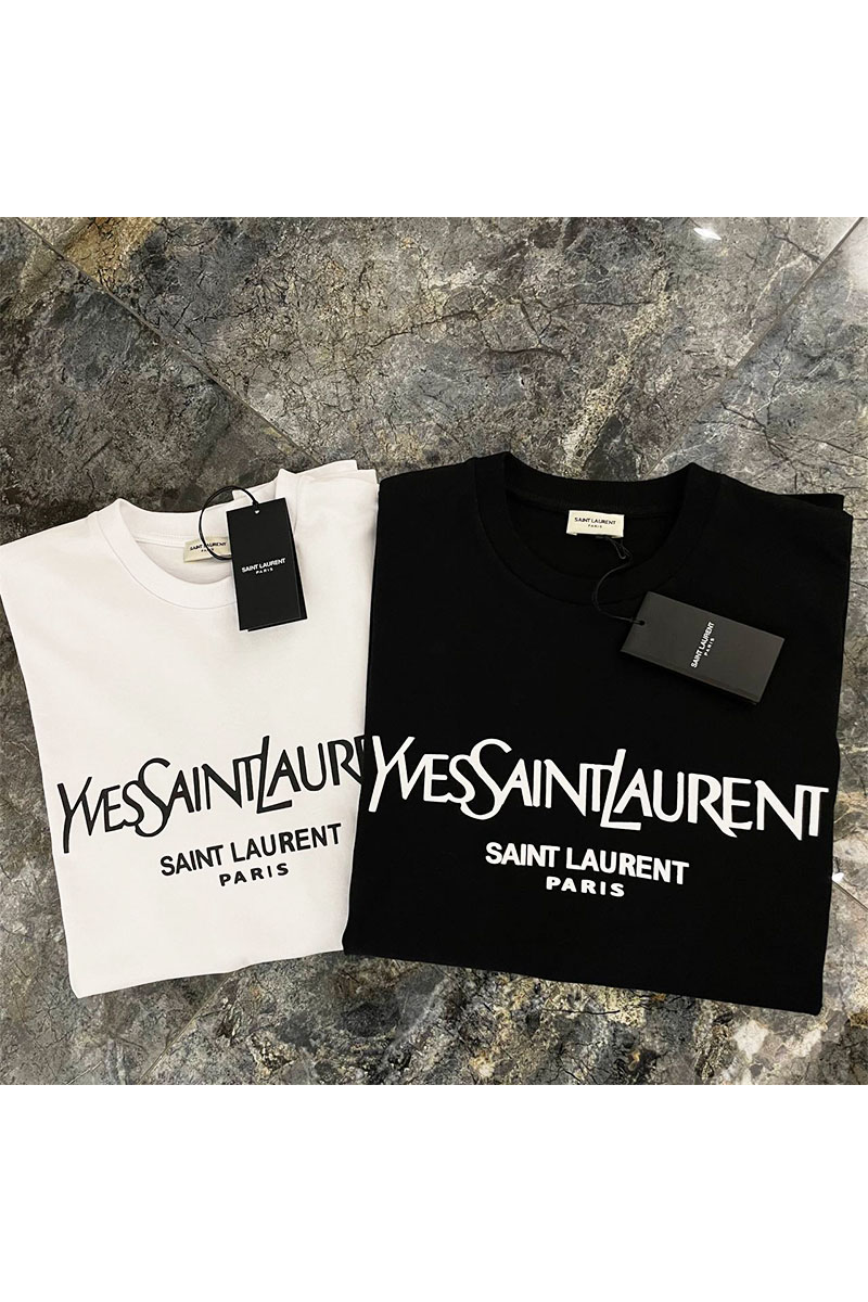 Yves Saint Laurent Белая оверсайз футболка Paris 