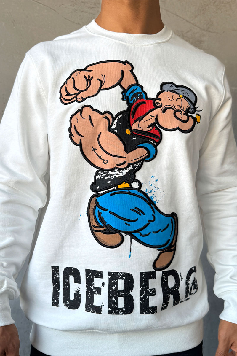 Iceberg Свитшот белого цвета Popeye 