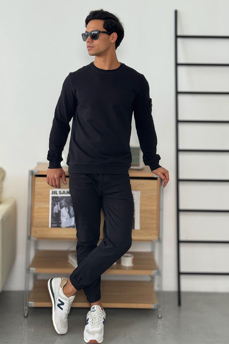 Stone Island Мужской свитшот чёрного цвета Compass-patch