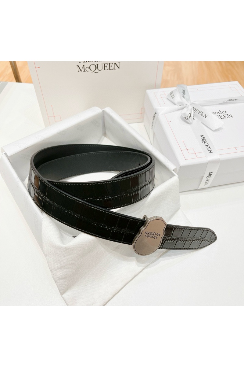 Alexander McQueen Кожаный ремень Skull Premium (ширина 3.5 см)