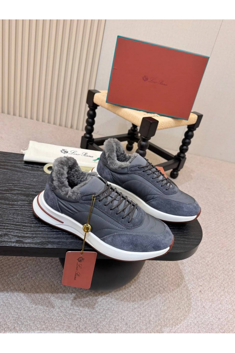 Loro Piana Кроссовки с мехом Week End Walk Evo premium