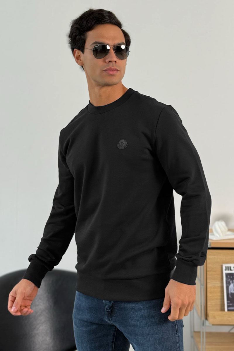 Moncler Мужской чёрный свитшот logo-print