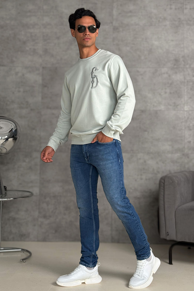 Dоlсе & Gаbbаnа Мужские синие джинсы logo-plaque