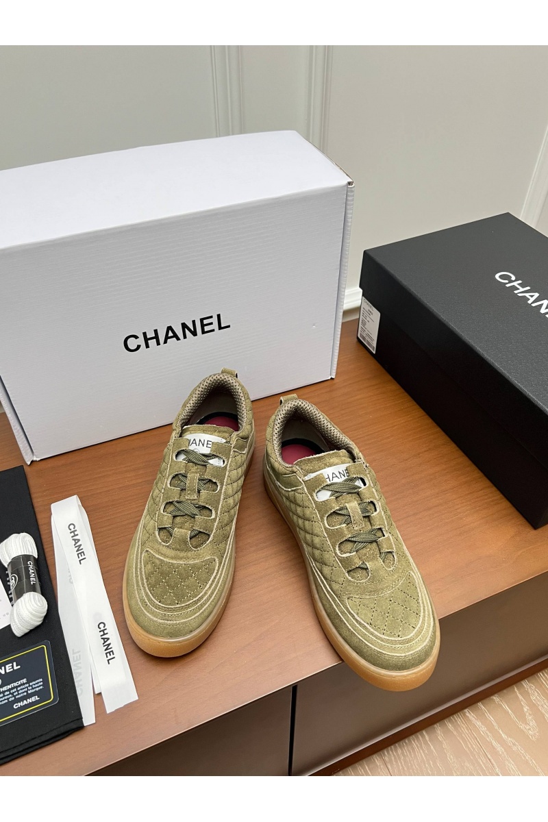 Chаnеl Женские замшевые кроссовки premium