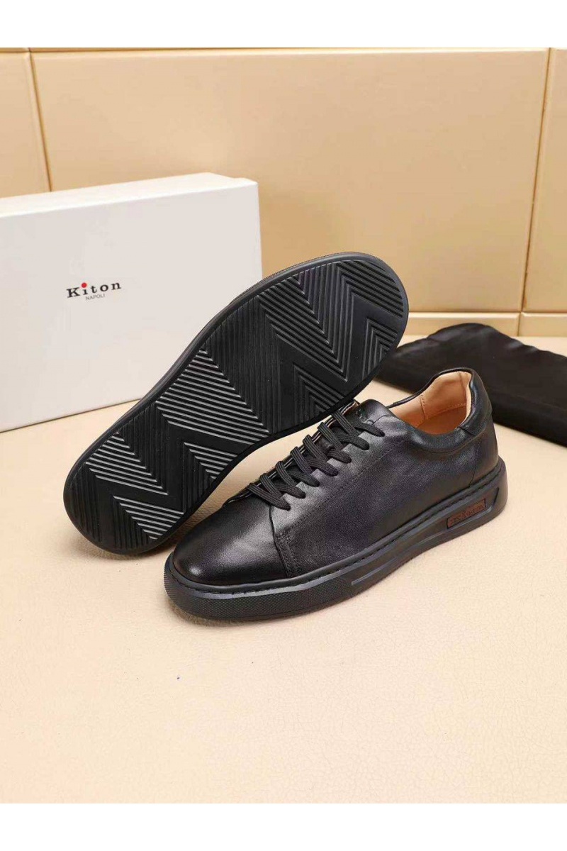 Kiton Мужские кожаные кроссовки 