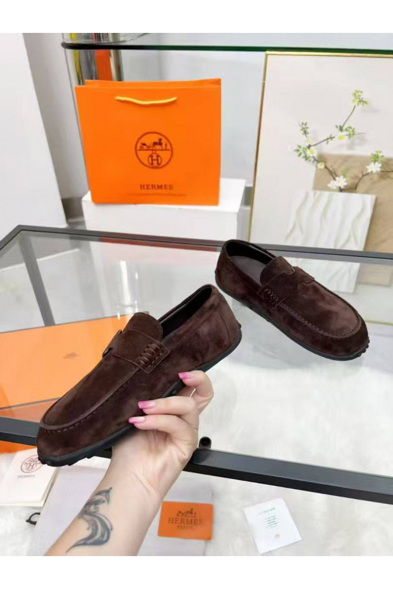 Hermes Женские замшевые лоферы 