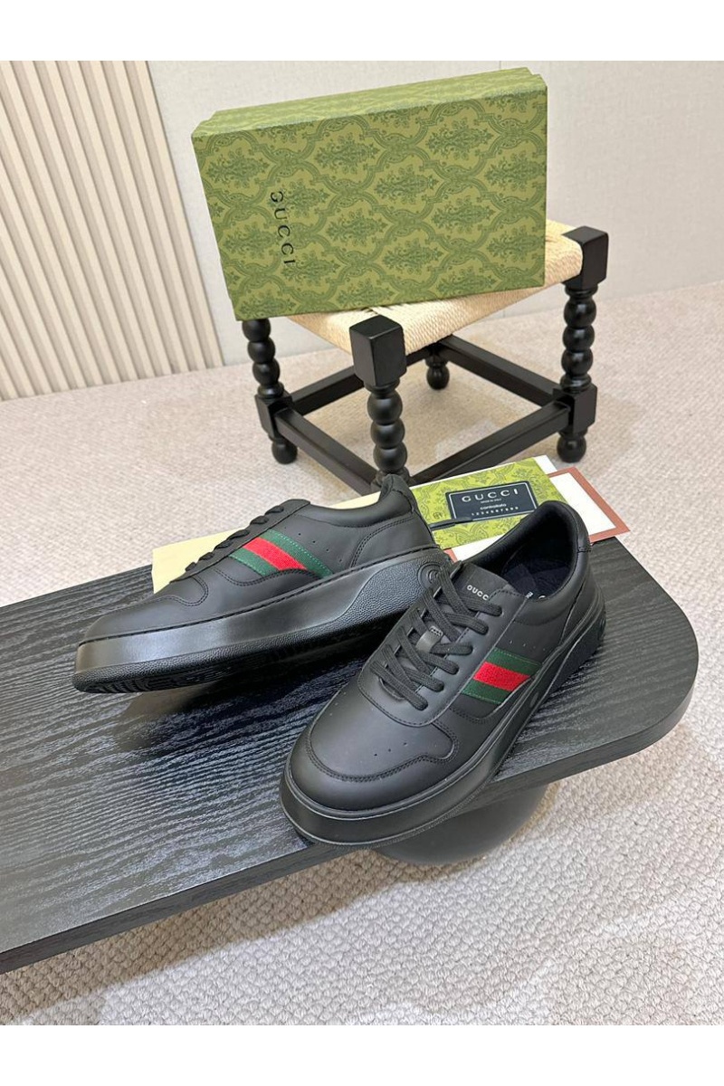 Gucci Мужские кожаные кроссовки 