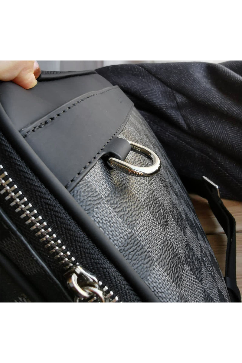 Lоuis Vuittоn Кожаная сумка Trocadero Messenger PM Damier Graphite 27x20 см