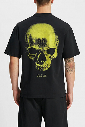 Чёрная оверсайз футболка 44 Label Group skull