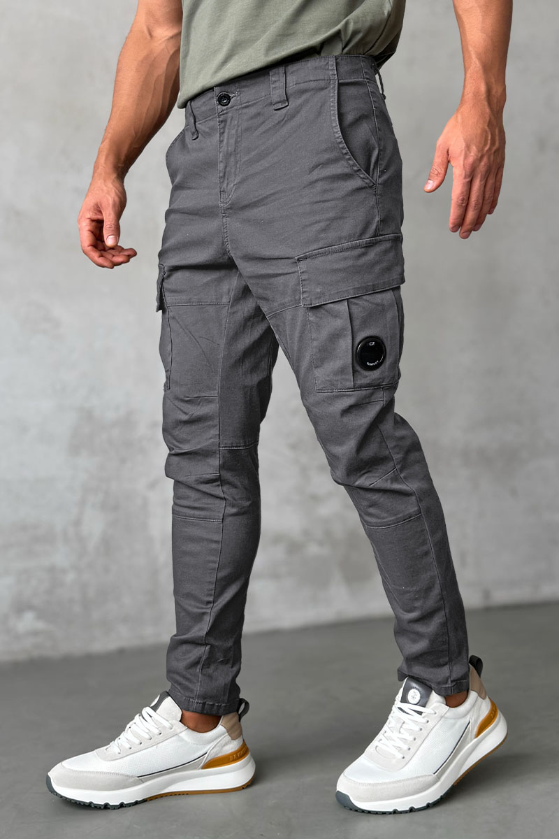 C.P. Company Серые мужские штаны-карго Lens detail