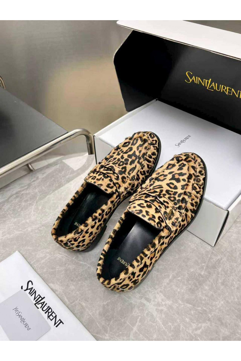 Yves Saint Laurent Женские замшевые лоферы premium