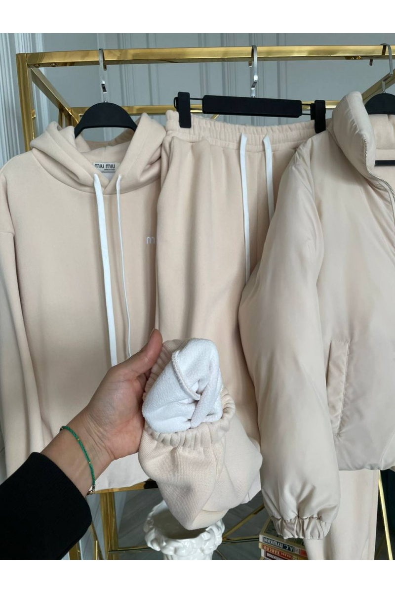MIU MIU Женский бежевый костюм тройка Premium
