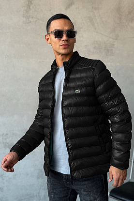 Мужская чёрная куртка logo-patch 