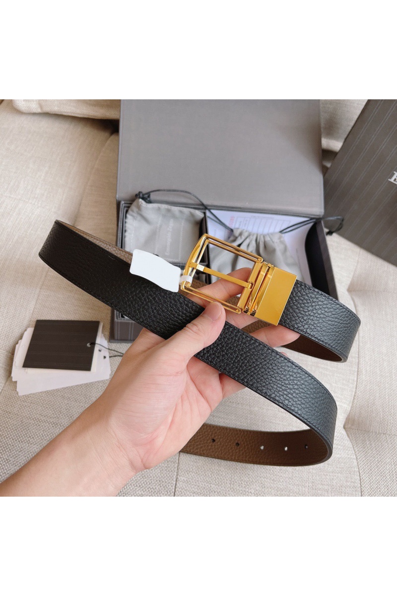 Zegna Двусторонний кожаный ремень Premium (длина 110 см, ширина 3.5 см)