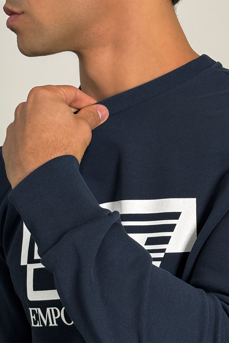 Emporio Armani EA7 Тёмно-синий свитшот logo-print 