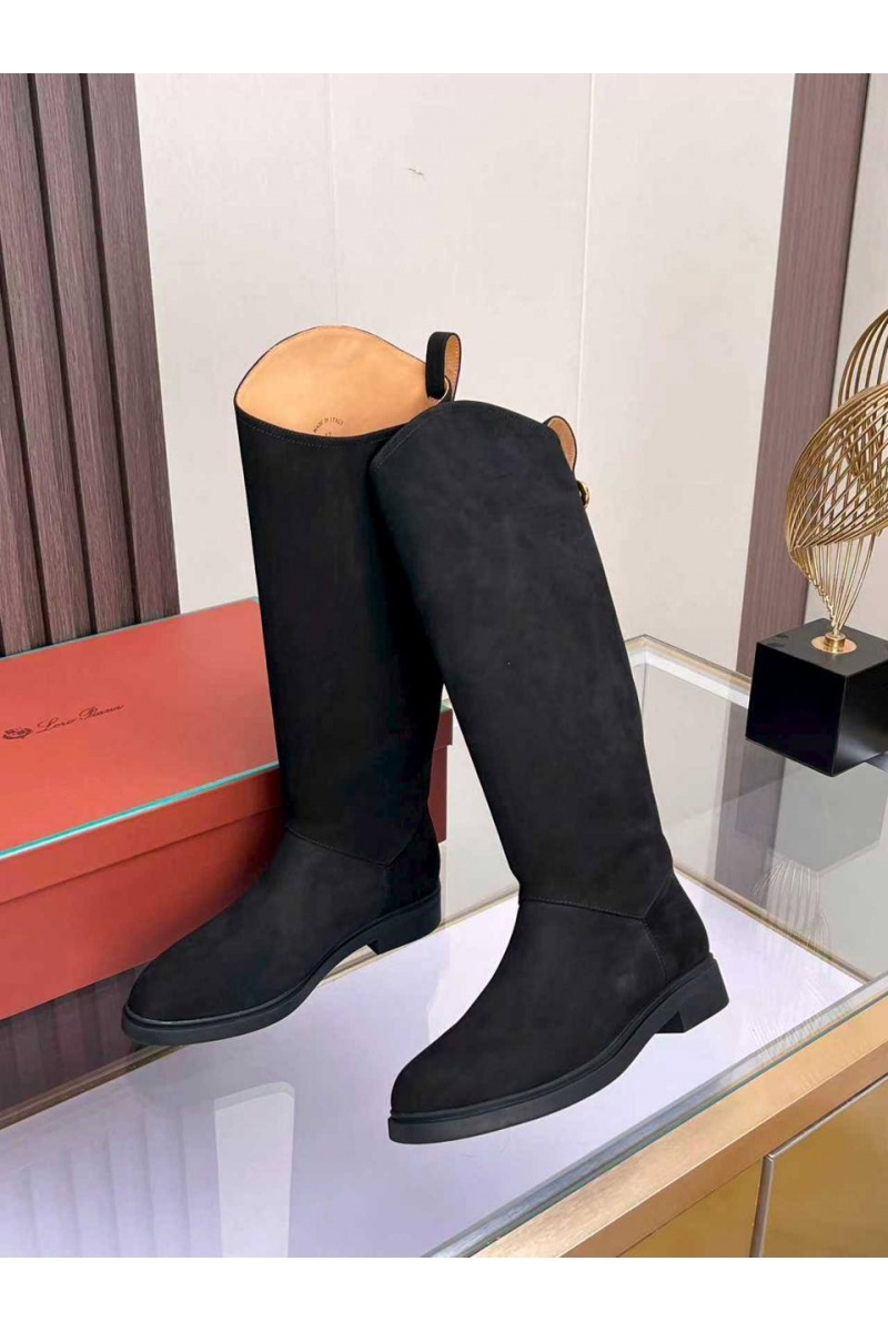 Loro Piana Женские замшевые сапоги 