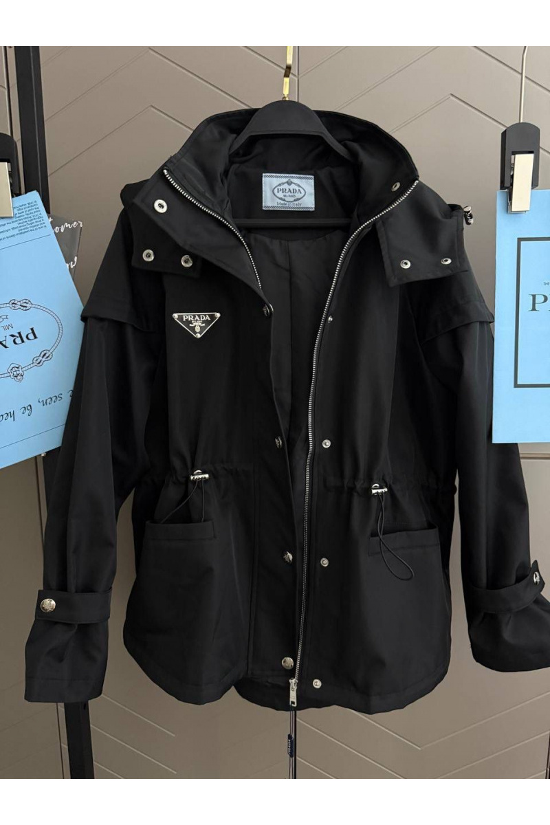 Prada Женская нейлоновая ветровка premium - Black