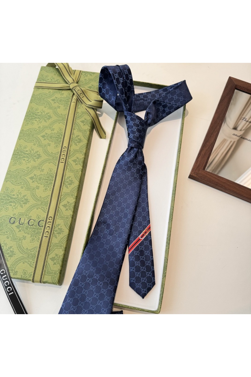 Gucci Галстук GG Monogram premium 146x7 см - Navy